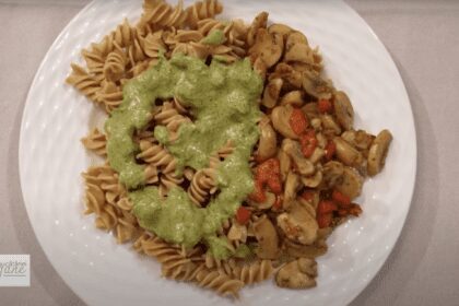 Speranta TV | Arta bucătăriei vegane - Fusilli cu ciuperci și pesto de frunze de ridichi