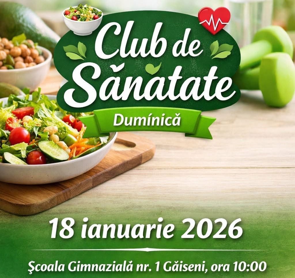 Speranta TV | Club de sănătate la Găiseni, județul Giurgiu, duminică 18 ianuarie 2026, de la ora 10:00, la Școala Gimnazială nr. 1