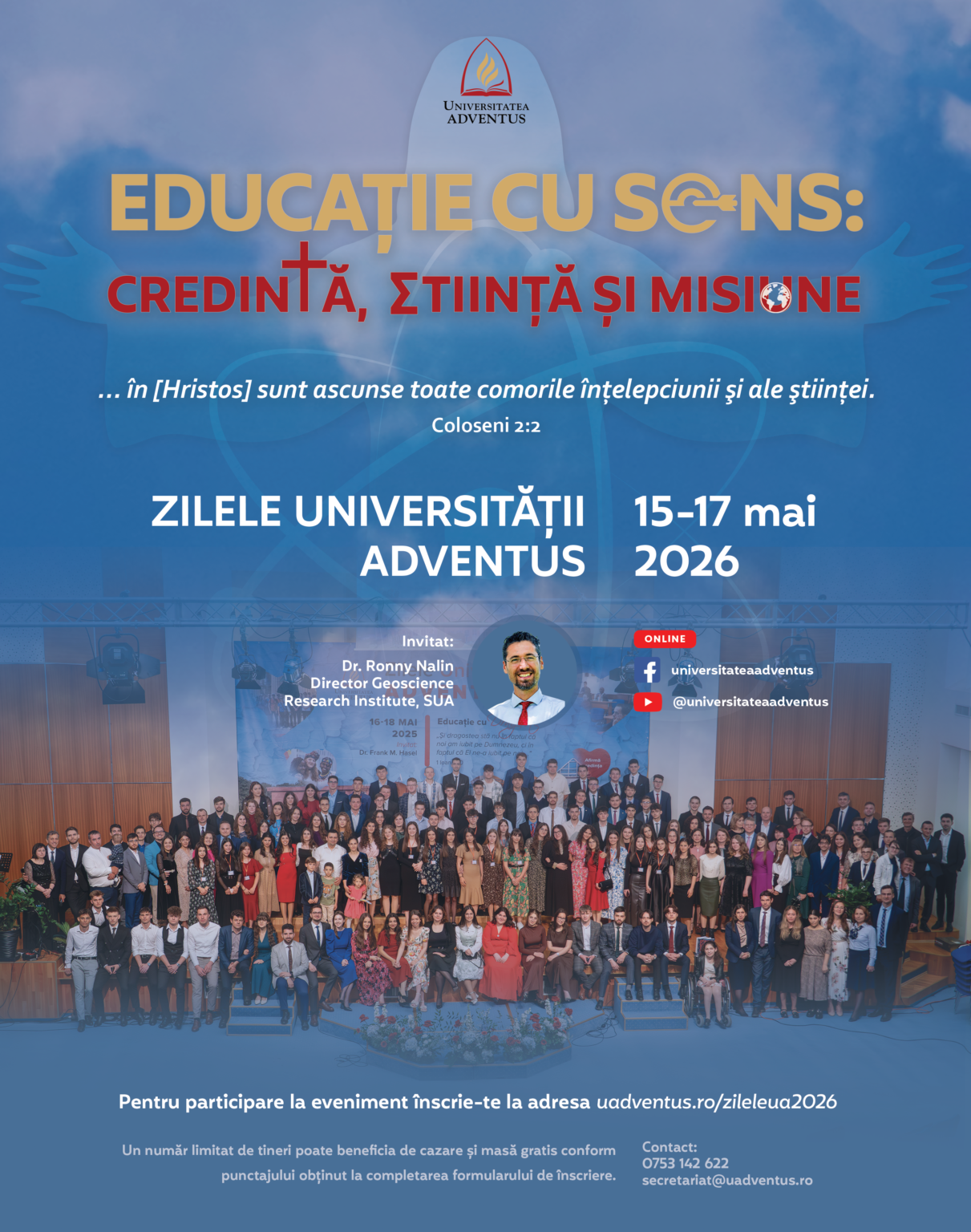 Speranta TV | O nouă ediție a Zilelor Universității Adventus în perioada 15-17 Mai 2026