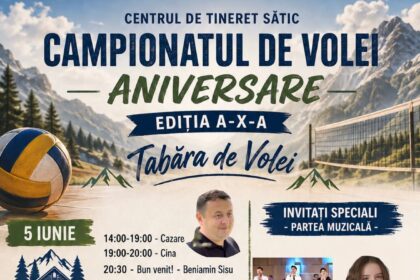 Speranta TV | Centrul de Tineret Sătic, județul Argeș, găzduiește, în perioada 5–7 iunie, ediția aniversară a Taberei de Volei, care marchează 10 ani de campionat