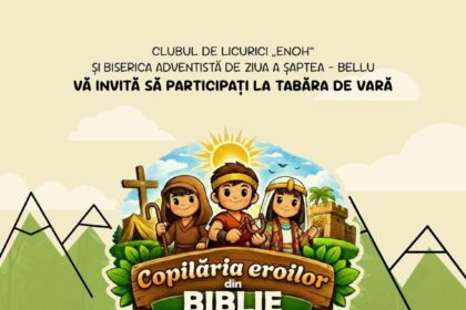 Speranta TV | Biserica Adventistă Bellu din București îi invită pe copiii cu vârste între 5 și 11 ani, alături de cel puțin unul dintre părinți, la tabăra „Copilăria Eroilor”