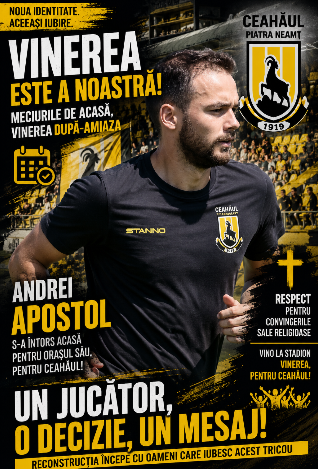 Speranta TV | Un club de fotbal din România își schimbă ziua meciurilor de acasă pentru a respecta credința unui jucător adventist