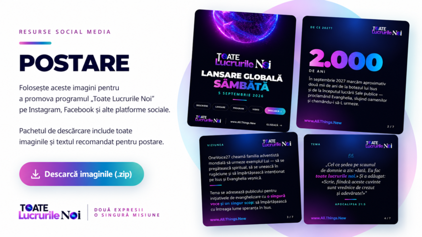 Speranta TV | Resursele programului „Toate lucrurile noi”, disponibile pe o platformă dedicată